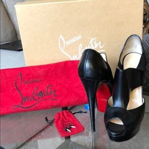 Christian Louboutin Black Leather Pitou Pump
